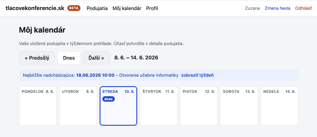 Kalendár novinára